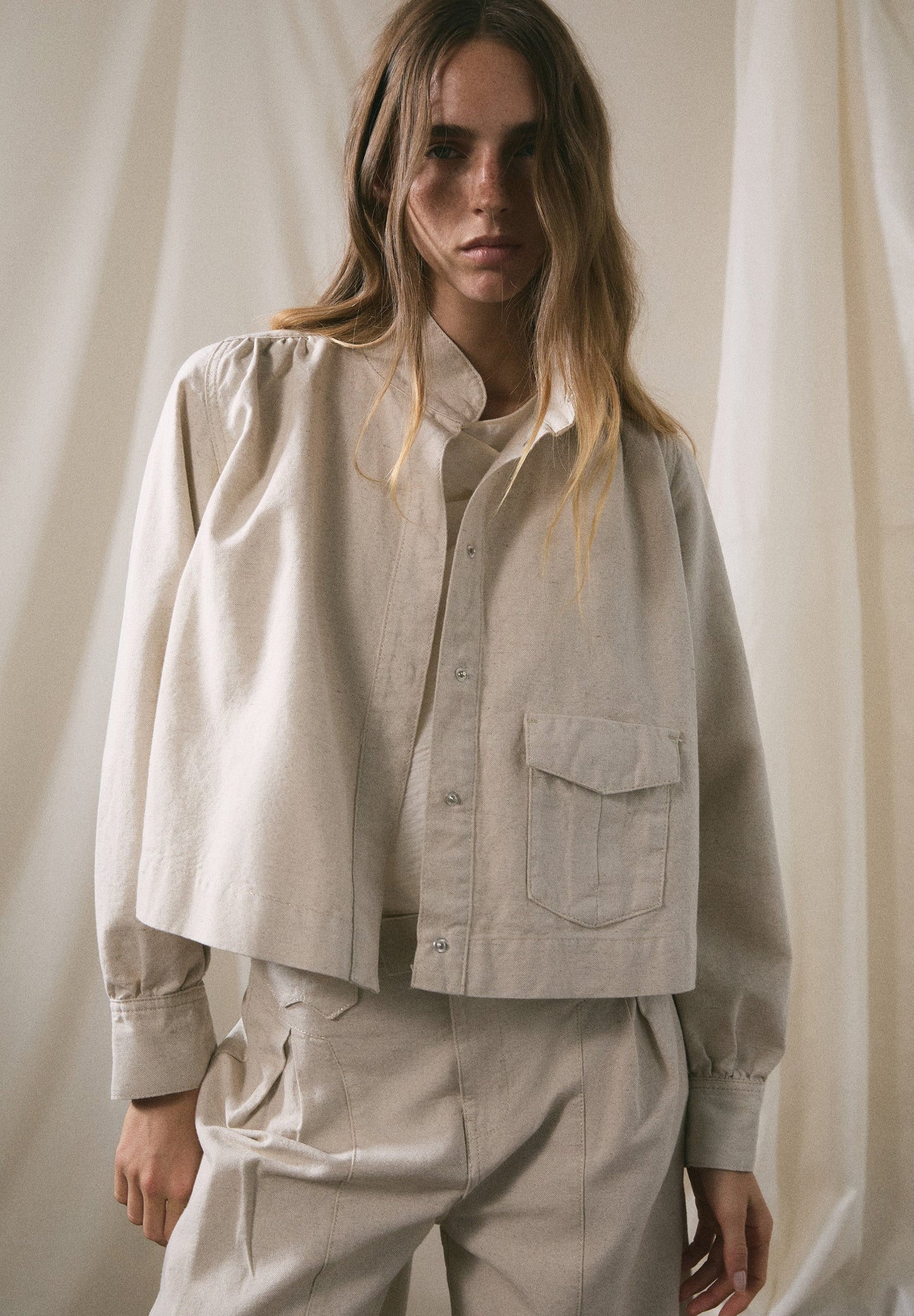 RUSTIC PUFF SLEEVE JACKET
