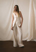 DARTED LINEN TROUSERS