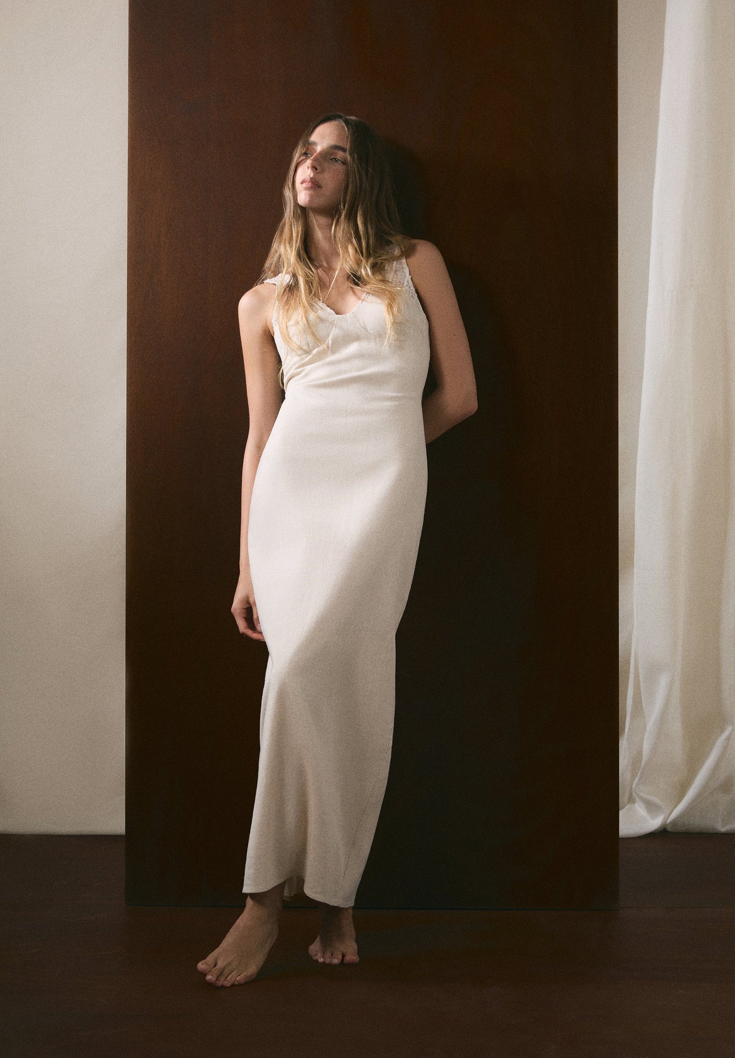 VESTITO MIDI LINO