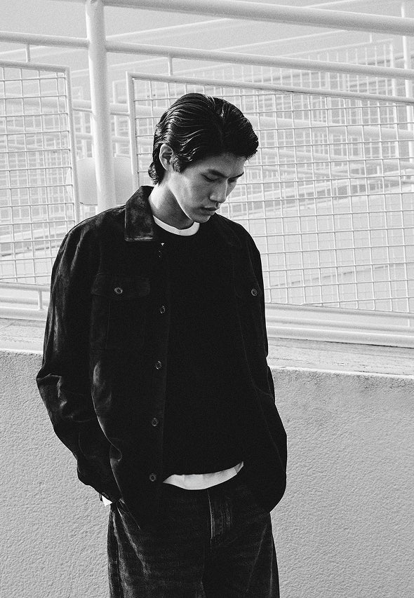 SURCHEMISE EN DAIM AVEC POCHES