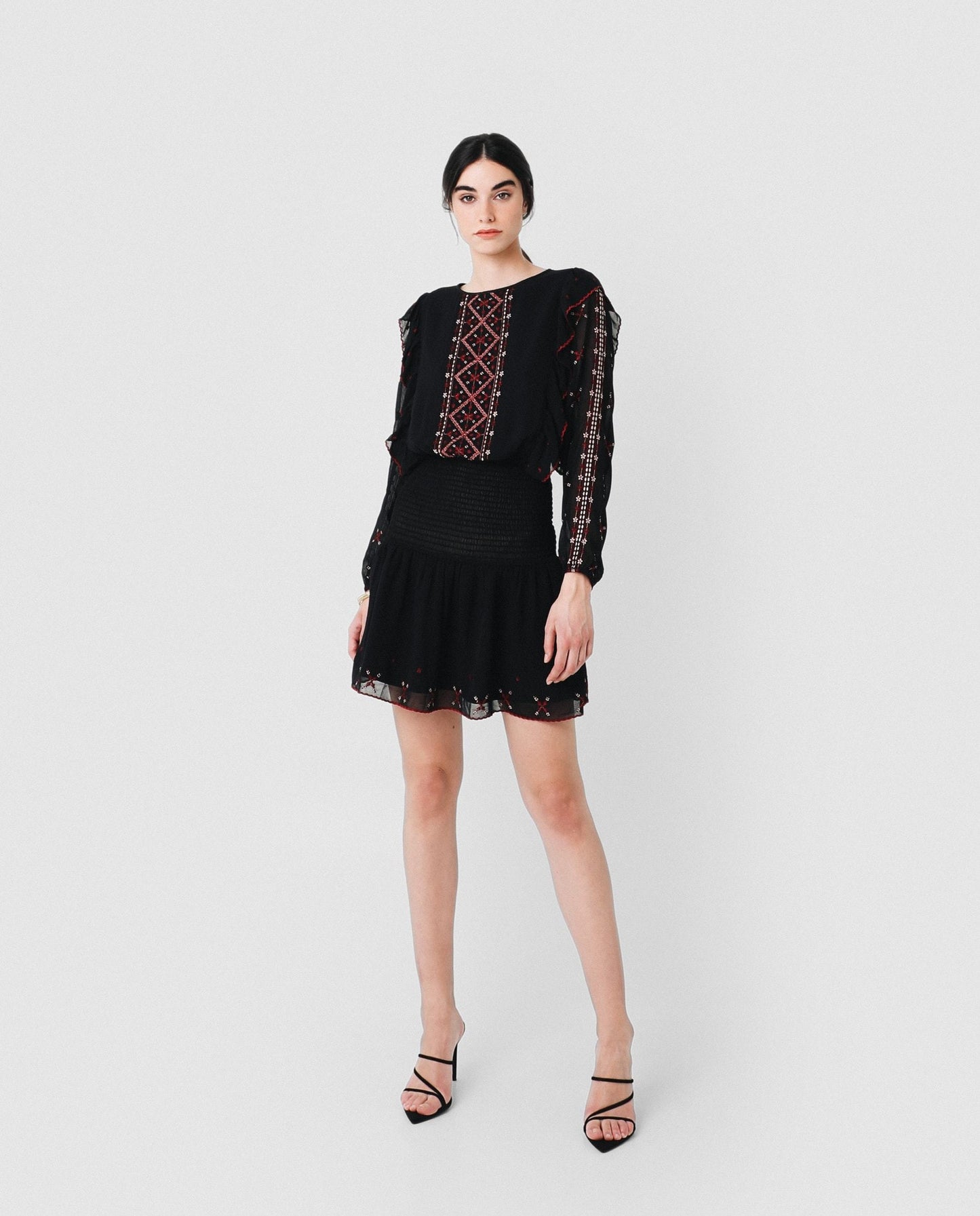 MINI DRESS WITH EMBROIDERY